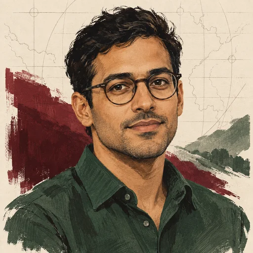 Illustrated editorial persona: Daniel Ross