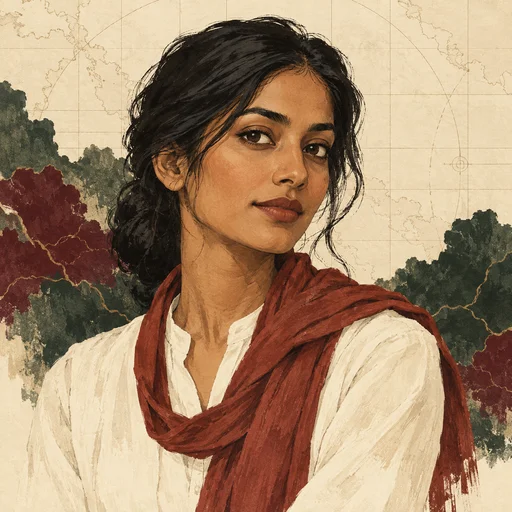 Illustrated editorial persona: Maya Sen